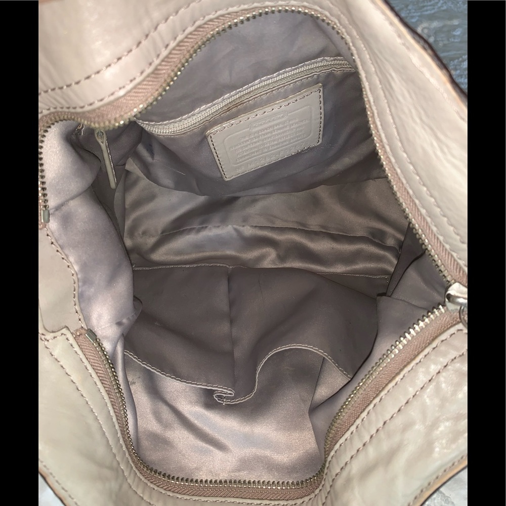 Coach Beige Leather Hobo - Picture 5 of 9